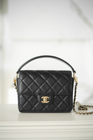샤넬 24K 클래식 플랩백 미니 블랙 캐비어 14x19x4.5cm 33993 Chanel Bag