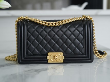샤넬 보이백 블랙 금장 램스킨 33996 Chanel Bag