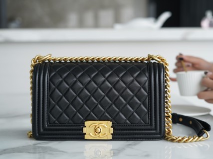 샤넬 보이백 블랙 금장 램스킨 33998 Chanel Bag