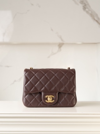 샤넬 24K 클래식 플랩백 브라운 13x18x7cm 34023 Chanel Bag