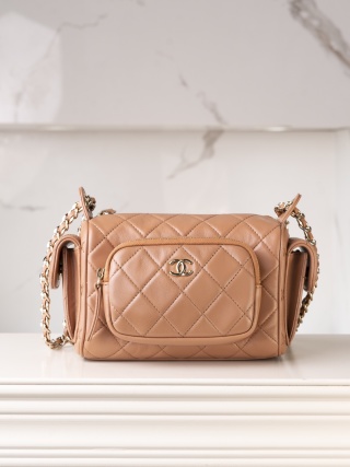 샤넬 24K 카메라백 미니 카라멜 램스킨 13x23x15cm 34039 Chanel Bag