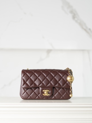 샤넬 24K 클래식 플랩백 레드 램스킨 13x20x7cm 34057 Chanel Bag