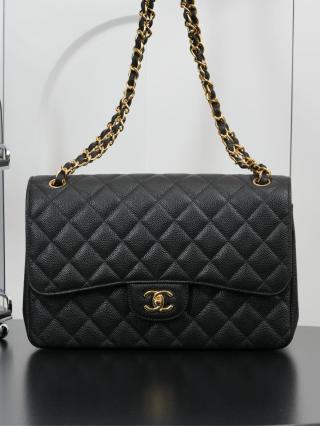 샤넬 체인백 CC로고 블랙 금장 캐비어 34067 Chanel Bag