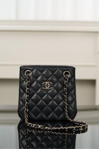 샤넬 토트백 미니 블랙 금장 16x15x9cm 34079 Chanel Bag