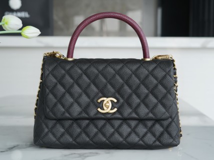 샤넬 코코핸들 라지 블랙 소가죽 34081 Chanel Bag