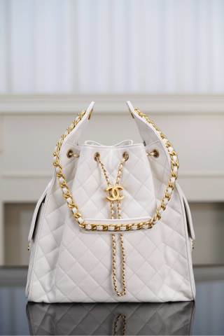 샤넬 25B 25백 라지 화이트 캐비어 40x30x15cm 34119 Chanel Bag