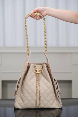샤넬 25B 25백 라지 베이지 캐비어 40x30x15cm 34120 Chanel Bag