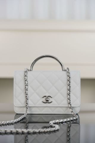 샤넬 25P WOC 체인백 화이트 캐비어 12x19x3.5cm 34130 Chanel Bag