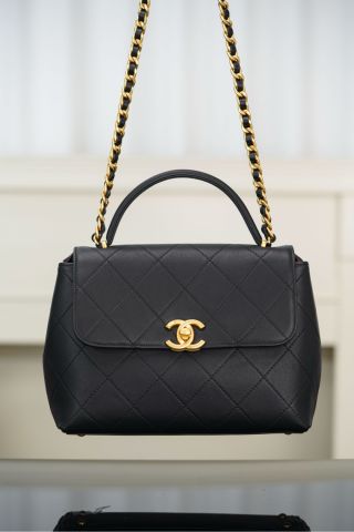 샤넬 플랩백 라지 CC로고 블랙 금장 소가죽 20.5x28x9.5cm 34139 Chanel Bag