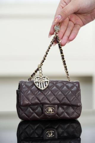 샤넬 클래식 플랩백 미니 레드 램스킨 12.5x8x5cm 34181 Chanel Bag