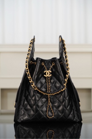 샤넬 호보백 라지 블랙 금장 40x30x15cm 34197 Chanel Bag