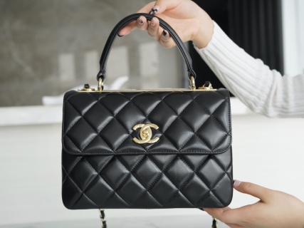 샤넬 플랩백 블랙 금장 램스킨 34203 Chanel Bag