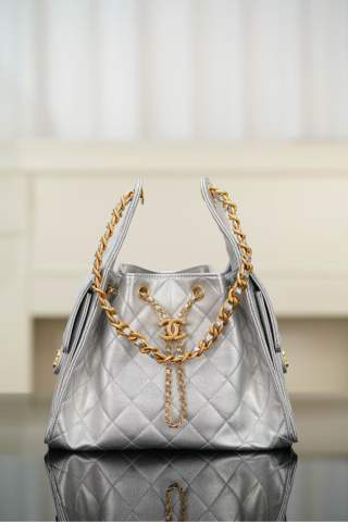 샤넬 25B 25백 미니 실버 캐비어 30x26x14cm 34212 Chanel Bag