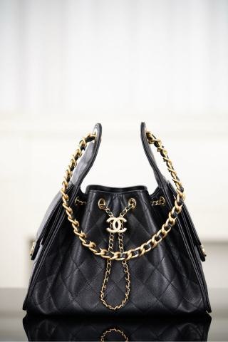 샤넬 버킷백 미니 블랙 금장 캐비어 30x26x14cm 34222 Chanel Bag