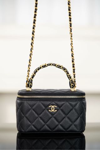 샤넬 25B 베니티백 CC로고 블랙 금장 17x9.5x8cm 34234 Chanel Bag