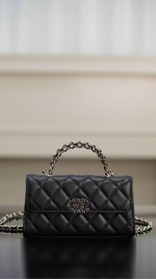 샤넬 플랩백 가로형 블랙 금장 18x10x4.5cm 34236 Chanel Bag