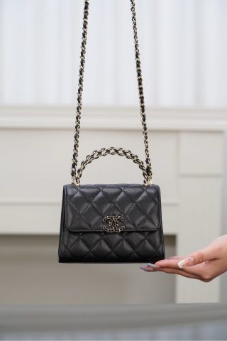 샤넬 플랩백 세로형 블랙 금장 11.5x14.5x5.5cm 34238 Chanel Bag