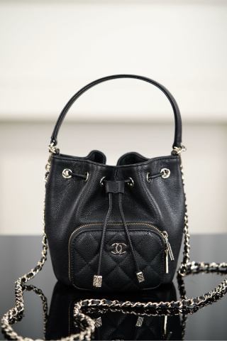 샤넬 25B 버킷백 블랙 캐비어 12.5x10x7.5cm 34239 Chanel Bag