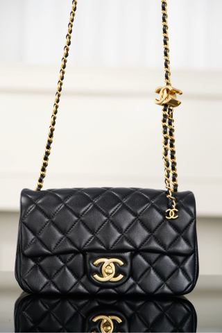 샤넬 25B 클래식 플랩백 CC로고 블랙 램스킨 20x13x7cm 34254 Chanel Bag