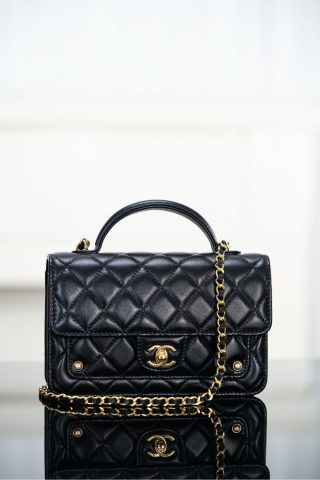 샤넬 25B WOC 체인백 블랙 금장 램스킨 12x19x5cm 34263 Chanel Bag