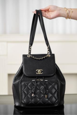 샤넬 25B 드로우스트링백 라지 블랙 금장 소가죽 25x22.5x15cm 34273 Chanel Bag