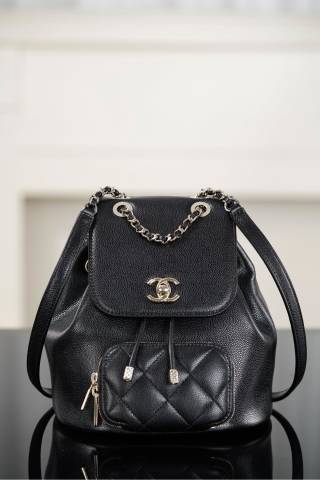 샤넬 25B 드로우스트링백 미니 블랙 금장 소가죽 20x19x12cm 34274 Chanel Bag