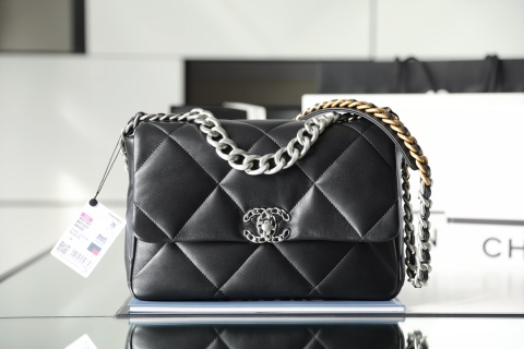 샤넬 미디움 플랩백 블랙 실버 20x30x10cm 가방 34319 Chanel Bag