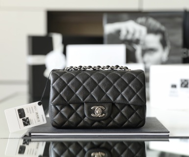 샤넬 미니 클래식 플랩 블랙 소가죽 램스킨 12.5x20x6cm 가방 34333 Chanel Bag
