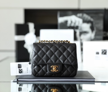 샤넬 미니 클래식 플랩 블랙 소가죽 램스킨 13.5x17x8cm 가방 34335 Chanel Bag