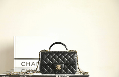 샤넬 미니 클래식 플랩 블랙 램스킨 C-051 12x20x6cm 가방 34341 Chanel Bag