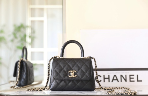 샤넬 미니 코코핸들 블랙 그레인 가죽 C-531 11.5x14.5x5.5cm 가방 34345 Chanel Bag
