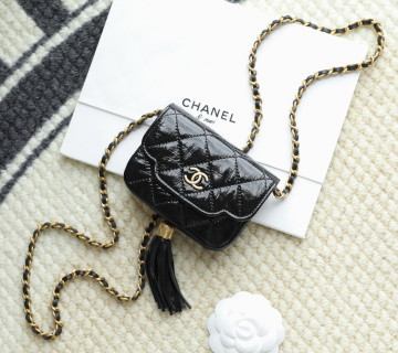 샤넬 25A 미니 체인백 블랙 오일왁스 가죽 C-89 8.5x11x3.5cm 가방 34352 Chanel Bag
