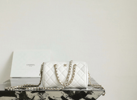 샤넬 봄여름 미니 볼링백 화이트 소가죽 C-511 11.5x18.5x11cm 가방 34358 Chanel Bag