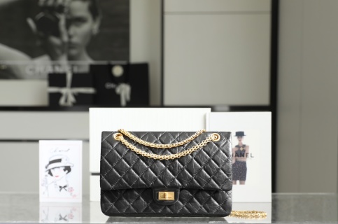샤넬 라지 체인백 블랙 소가죽 램스킨 C-052 19.5x28x7.5cm 가방 34360 Chanel Bag