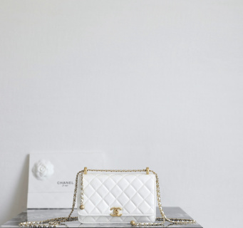 샤넬 봄여름 체인백 화이트 카프스킨 소가죽 C-811 12x19.3x3.5cm 가방 34371 Chanel Bag
