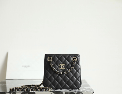 샤넬 25C 미니 버킷백 블랙 소가죽 C-541 16.5x15x10.5cm 가방 34382 Chanel Bag