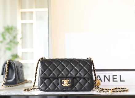 샤넬 미니 클래식 플랩 블랙 램스킨 C-061 13x20x7cm 가방 34403 Chanel Bag