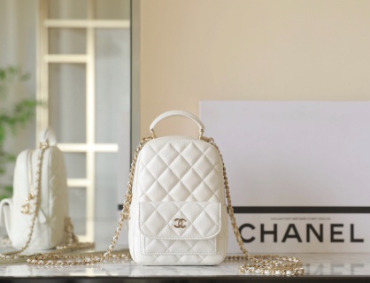 샤넬 메티에다르 미니 백팩 화이트 카프스킨 소가죽 C-521 18x13x9cm 가방 34426 Chanel Bag