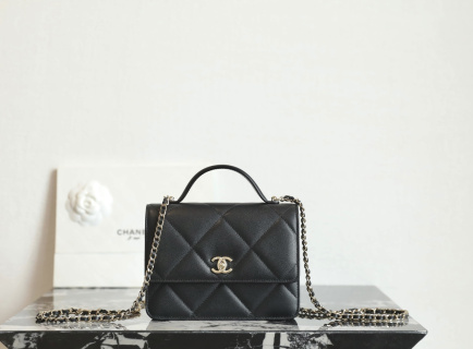 샤넬 미니 토트백 블랙 소가죽 13.5x18.2x4.5cm 가방 34430 Chanel Bag
