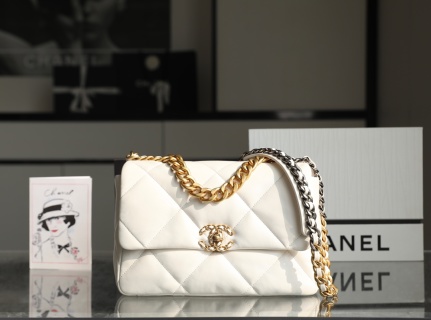 샤넬 미디움 가방 화이트 램스킨 C-091 20x30x10cm 34439 Chanel Bag
