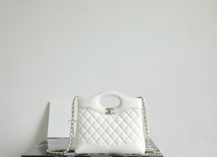 샤넬 미니 가방 화이트 램스킨 C-531 22x24.5x5cm 34442 Chanel Bag