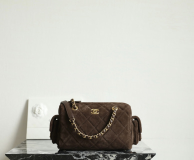 샤넬 볼링백 스웨이드 15.5x25x11.5cm 가방 34448 Chanel Bag