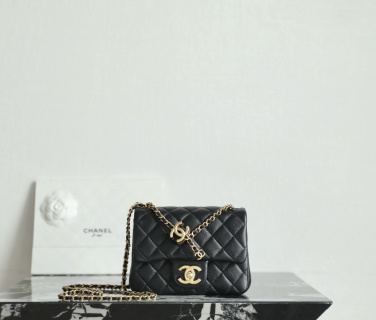 샤넬 25B 플랩백 블랙 골드 소가죽 램스킨 18x13x7cm 가방 34451 Chanel Bag