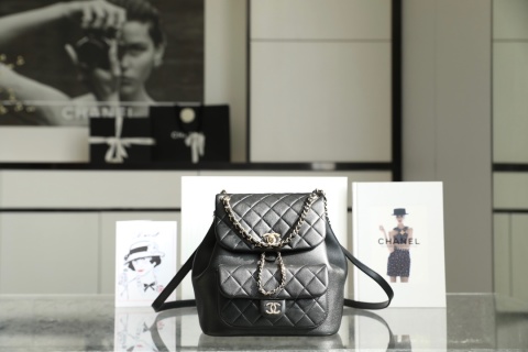 샤넬 라지 체인백 블랙 카프스킨 소가죽 C-051 18x24x15cm 가방 34490 Chanel Bag