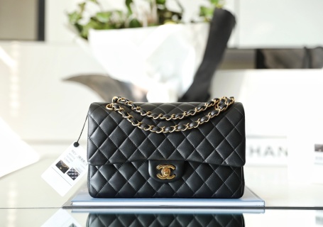 샤넬 미디움 클래식 플랩 블랙 램스킨 15.5x25.5x6.5cm 가방 34502 Chanel Bag