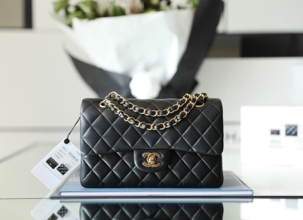 샤넬 스몰 클래식 플랩 블랙 램스킨 14.5x23x6cm 가방 34505 Chanel Bag