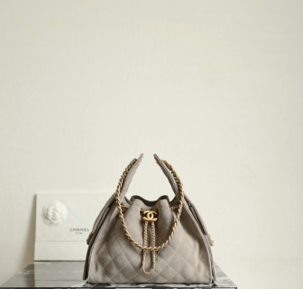 샤넬 25B 스몰 가방 그레이 소가죽 스웨이드 C-571 30x26x14cm 34524 Chanel Bag