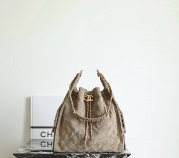 샤넬 25B 미디움 가방 그레이 소가죽 스웨이드 C-591 40x30x15cm 34538 Chanel Bag