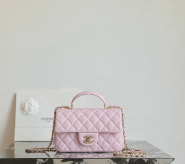 샤넬 미니 클래식 플랩 핑크 램스킨 C-051 12x20x6cm 가방 34546 Chanel Bag