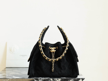 샤넬 26C 스몰 가방 블랙 스웨이드 30x26x14cm 34566 Chanel Bag
